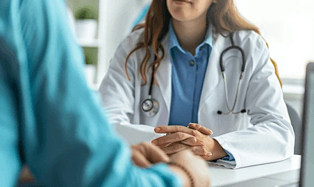 创意心理疾病患者向医生倾诉医生问诊体检门诊记录